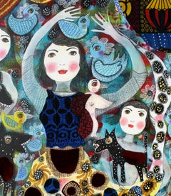 French Contemporary Art by Claudine Loquen - Elsa Triolet Et Les Loups