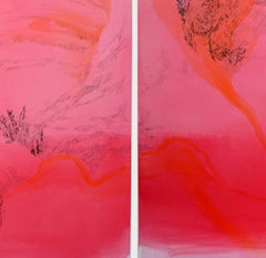 French Contemporary Art by Rada Tzankova - Pink Landscape