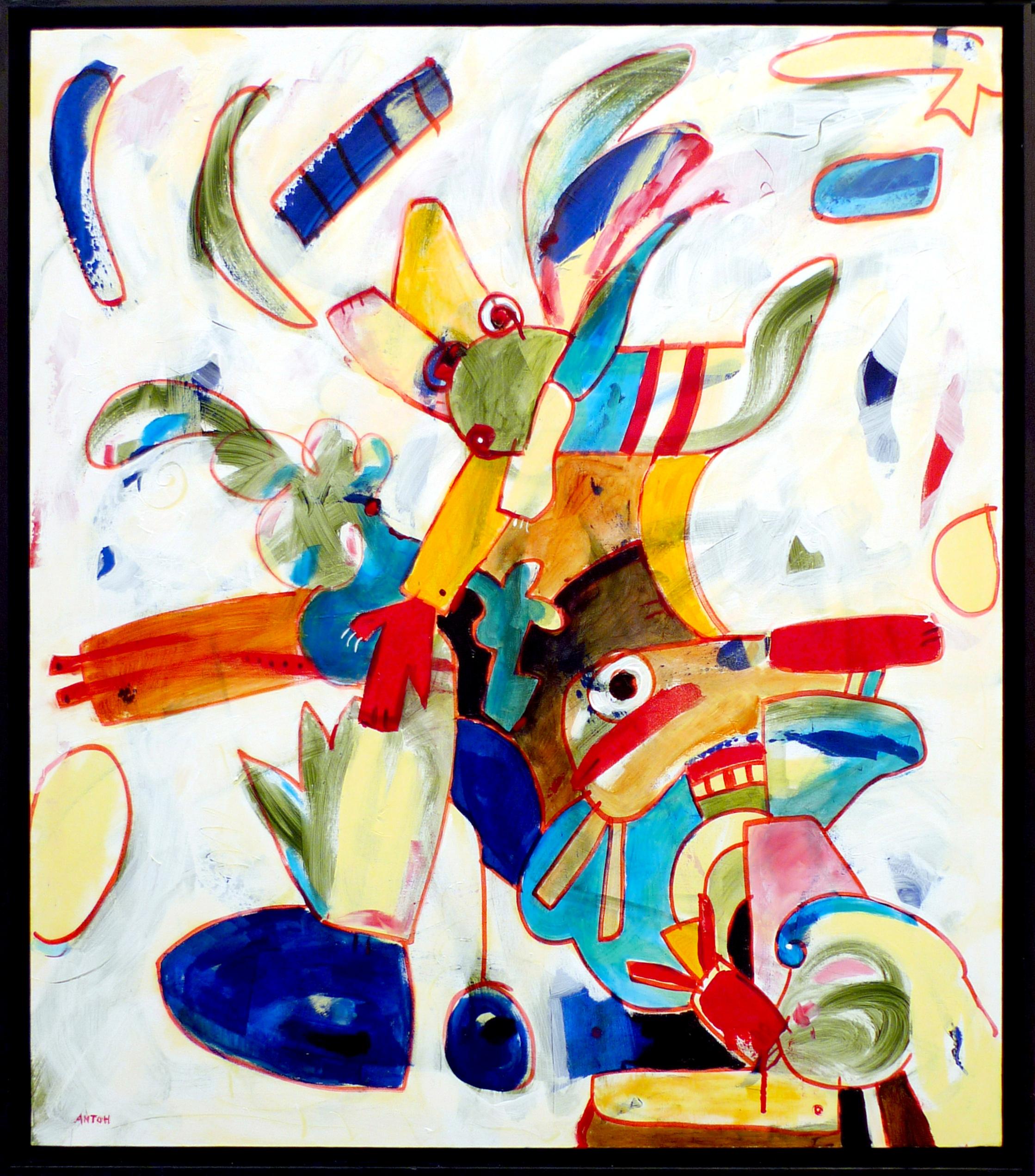 Acrylique sur  toile

Antoh Mansueto est un artiste italien né en 1960 qui vit et travaille à Arcore, en Italie. Antoh a appris à peindre dès l'enfance sous la direction de sa tante et d'artistes napolitains, montrant des inclinaisons surréalistes