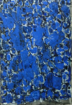 Art abstrait contemporain français par Francois Garros - Grande Electricit Bleue
