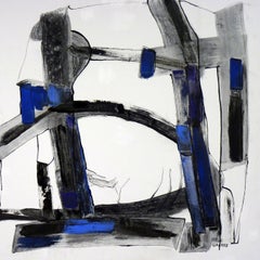 Arte contemporanea francese di Francois Garros - Grand Haiku, Cobalt Laque 1