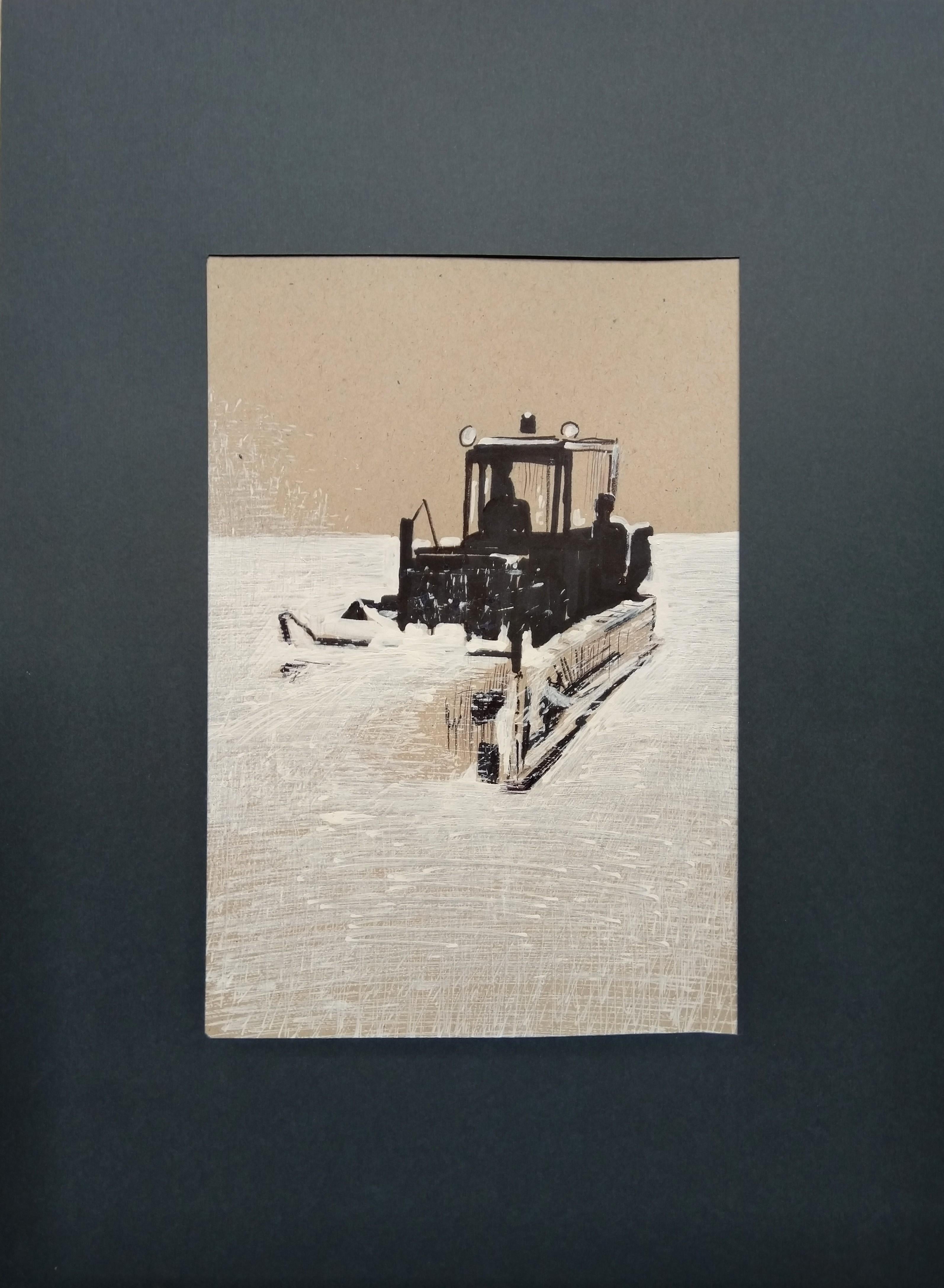 Armenian Contemporary Art by Kamsar Ohanyan - To Clean Snow II For Sale 1