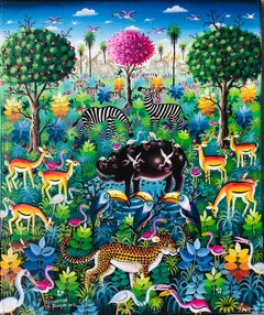 Art africain contemporain africain par Djiguemd Roger - Hippopotame au Marigot