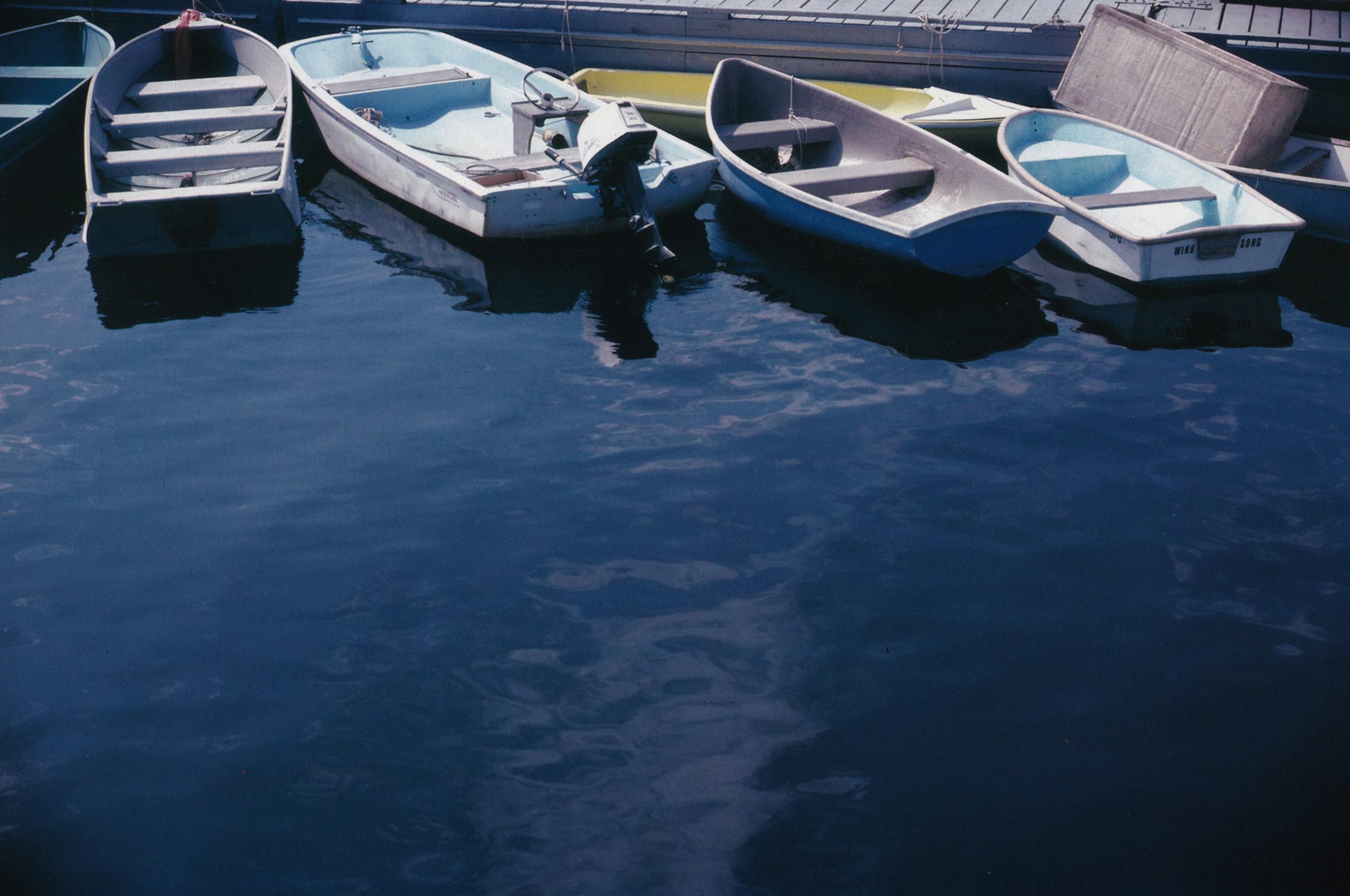 Michael K. Yamaoka  Color Photograph - American Contemporary Photo by M. Y. - Boats in the Harbor, Rockport, Maine   