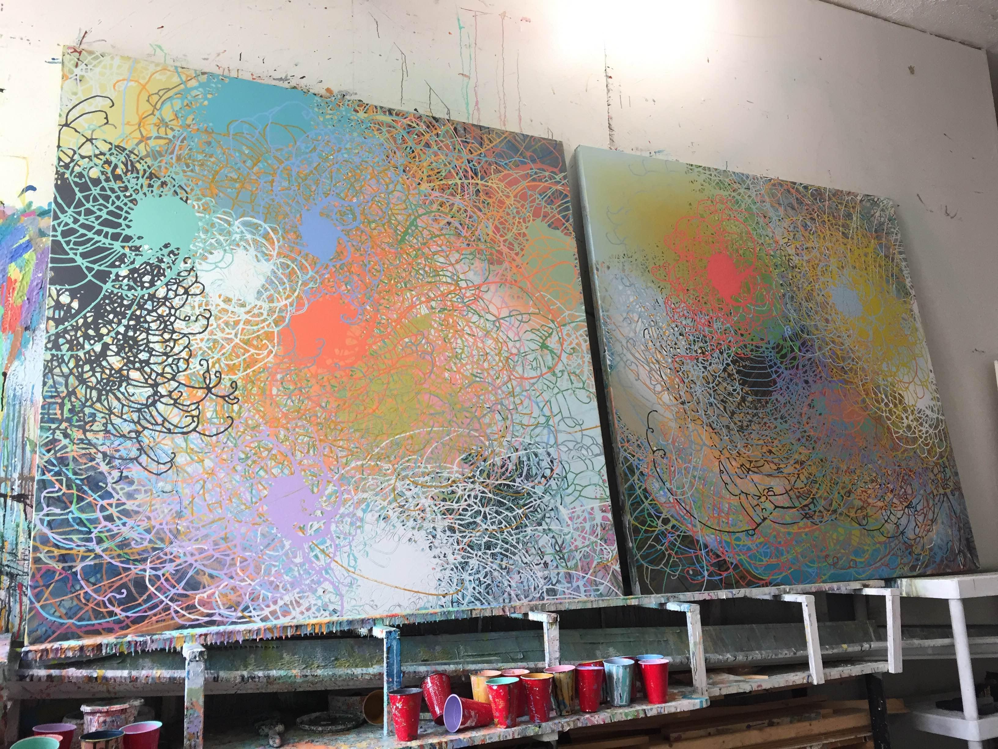 amerikanische abstrakte zeitgenössische Kunst von Greg Minah – Verwandte Intervals im Angebot 1