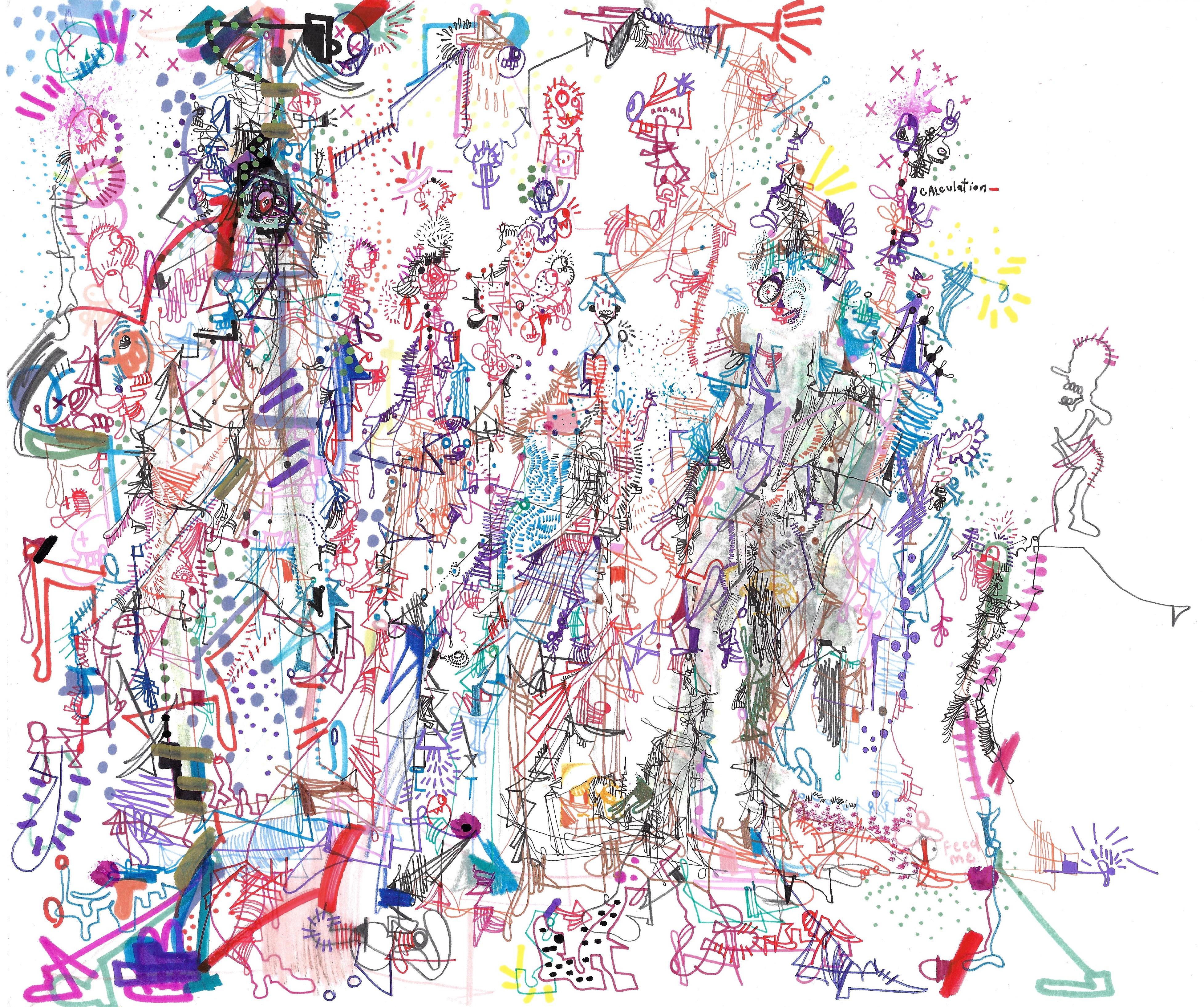 Art contemporain américain de Michael Alan - Walking Fire