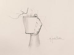 Spanish Contemporary Drawing by Fernando Garcia Monzon - Tea Time 3