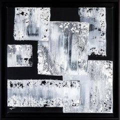 French Contemporary Art by Marie-Anne Decamp - White on Black