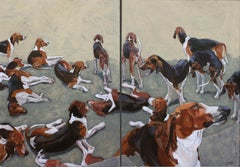 French Contemporary Art by Helen Uter - Cheverny's Dogs