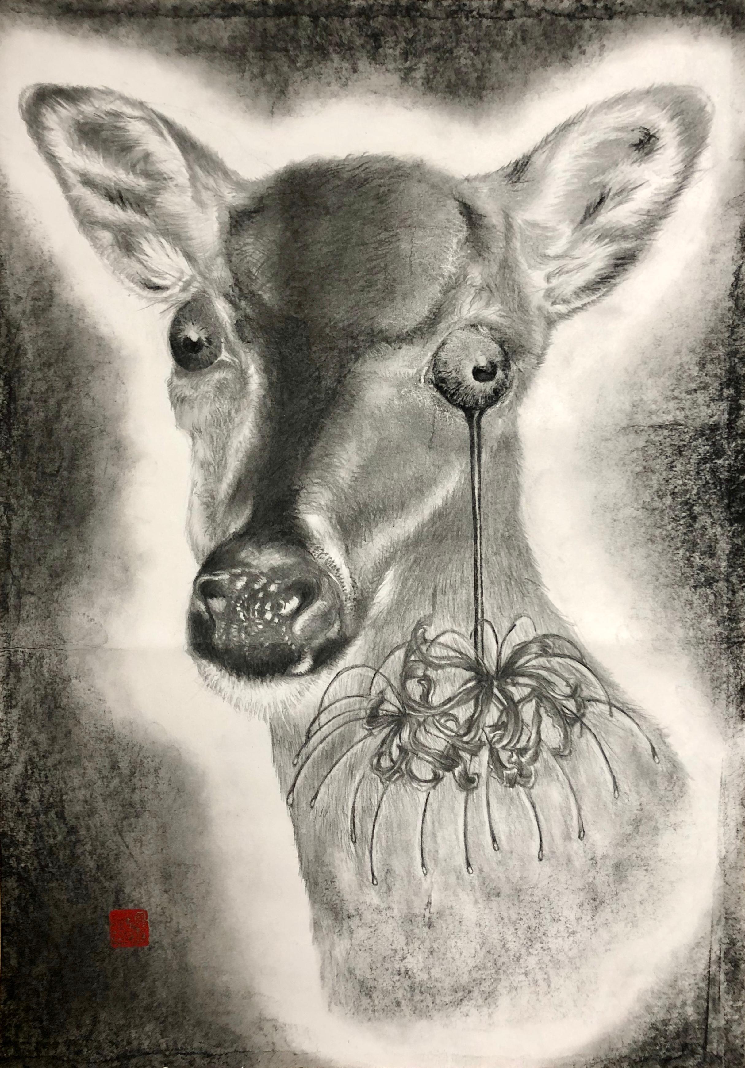 Crayon sur papier  monté sur panneau

Tomo Sakurai est un artiste japonais né en 1987 qui vit et travaille à Tokyo, au Japon. C'est à l'adolescence que son talent pour le dessin au crayon s'est révélé. C'est la beauté de l'ombre qui la fascine