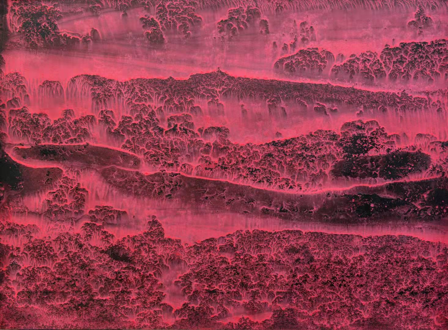 Li Shi-Guang  Abstract Drawing - Chinese Contemporary Art by Li Chi-Guang - Series the Red Mountain No.12