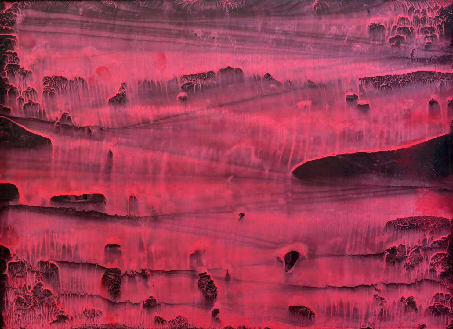 Chinese Contemporary Art by Li Chi-Guang - Series the Red Mountain No.15