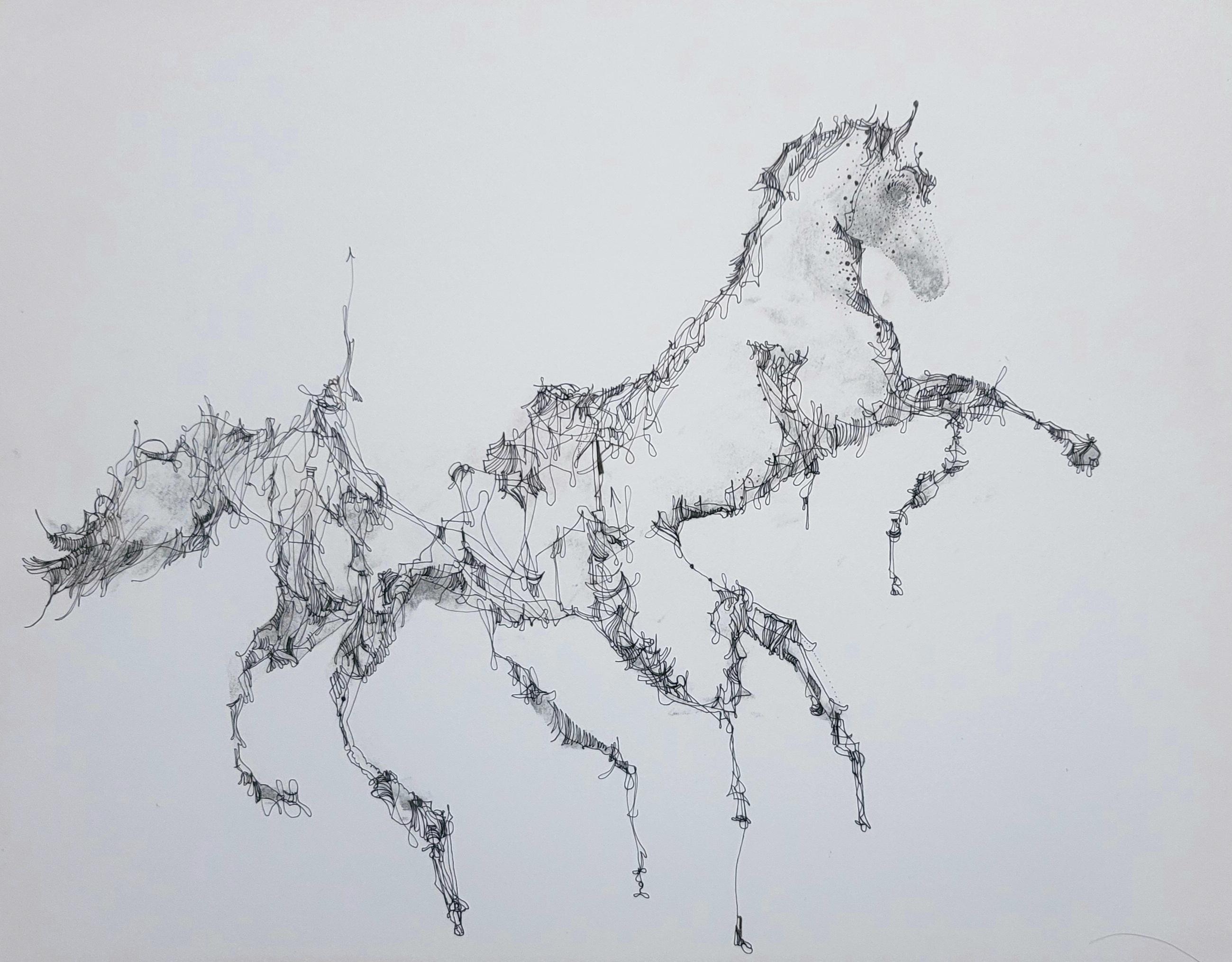 Art contemporain américain de Michael Alan - Horse Rider