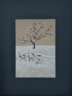 Armenische zeitgenössische Kunst aus Armenien von Kamsar Ohanyan - Fahrräder unter dem Schnee