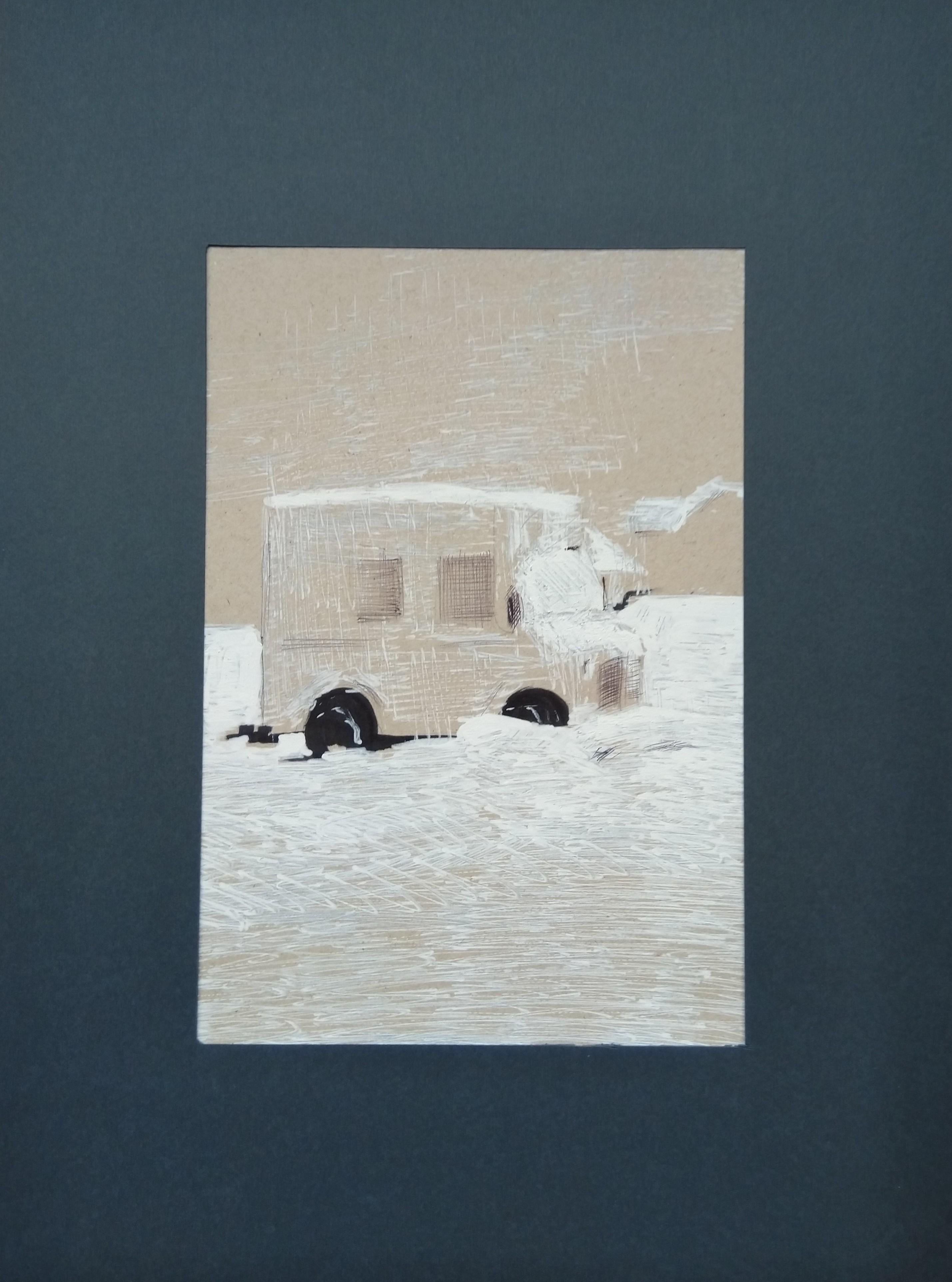 Arte contemporáneo armenio de Kamsar Ohanyan - Bajo la nieve en venta 6