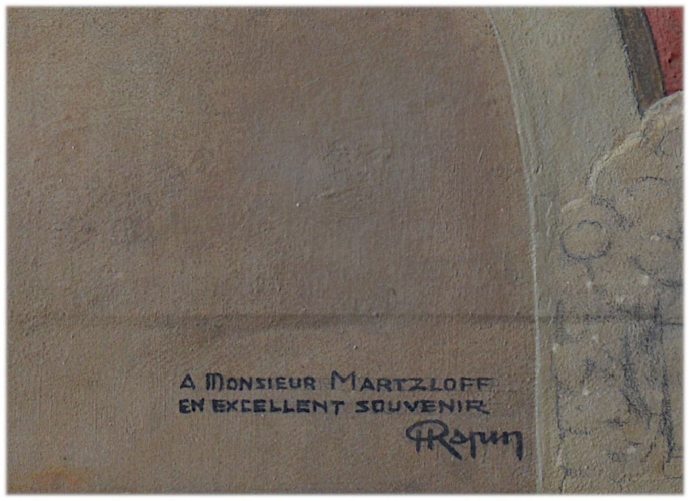 Henri Rapin, Gouache auf Papier, „Fructidor“, 1924-1928 im Angebot 3