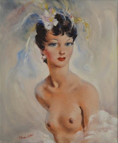 Portrait of Young Woman, Oil on Canvas