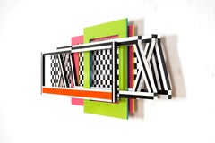 "Sampler 16-5", 3D wall sculpture in wood
