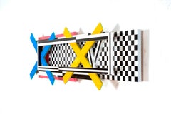 "Sampler 16-6", 3D wall sculpture in wood