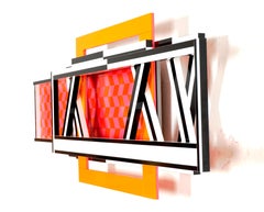 "Sampler 16-4", 3D wall sculpture in wood