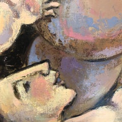 Joanne Battiste Oil on Canvas "Nudes Dancing in the Forest" 48 in. x 24 in.