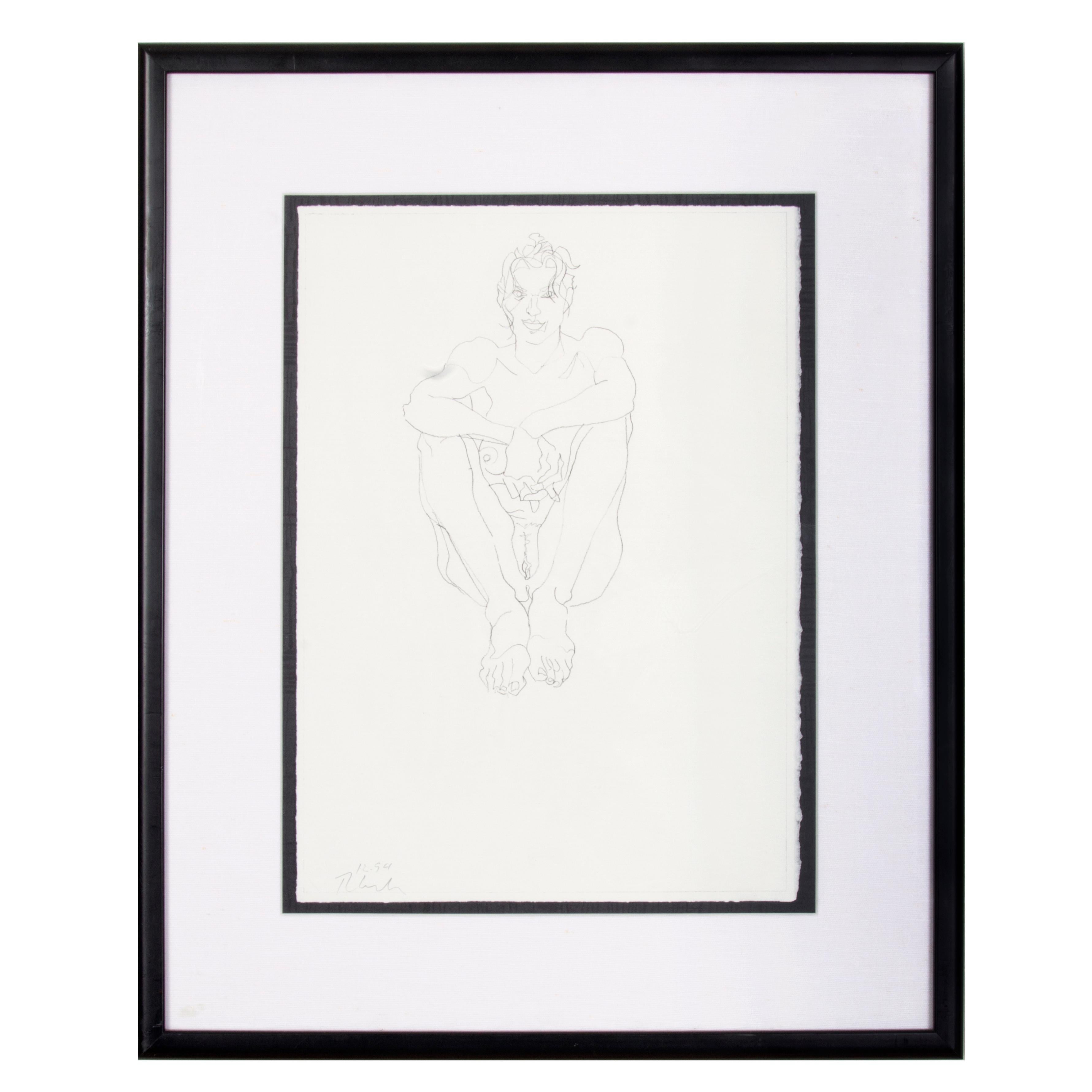 Untitled (Seated Nude) Lithograph by Robert Graham

Framed dimensions: 22"x18"  Image dimensions: 15"x11"
Signed in pencil lower left
Dated in pencil lower left (1994)
Printed by Hamilton Press
Robert Graham (August 19, 1938 – December 27, 2008) was