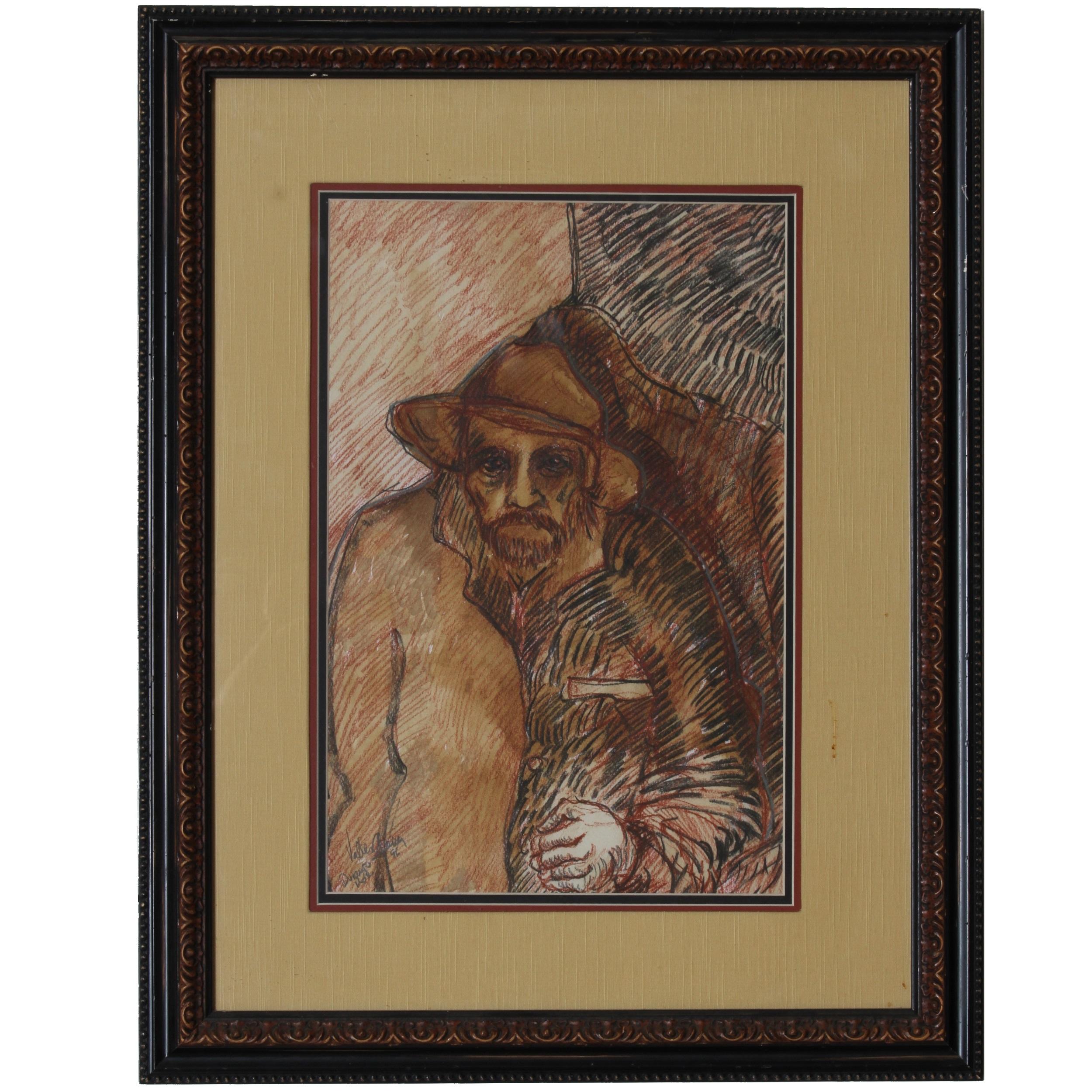 Lot of 2 Pieces by Manuel Valles Gomez: 1 Charcoal Drawing, 1 Watercolor/Gouache

MANUEL VALLES GOMEZ - Drawing

Untitled (Portrait of Old Man, Durango, Mexico)
Signed, Annotated, Dated, "Valles Gomez, Durango, Mex. 96" lower left
Charcoal on