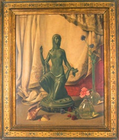 Salvatore Lascari Oil on Canvas "The Fledgling"  25 x 22.5" Gorgeous Condition