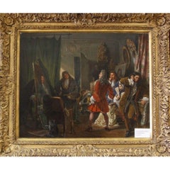 Julien Boilly, Oil on Canvas, with CoA 24" x 29" "Le Tableau Parlant"