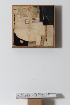 Mixed Media Collage by Father Bill Moore on Canvas 12 x 12 in Wood Frame