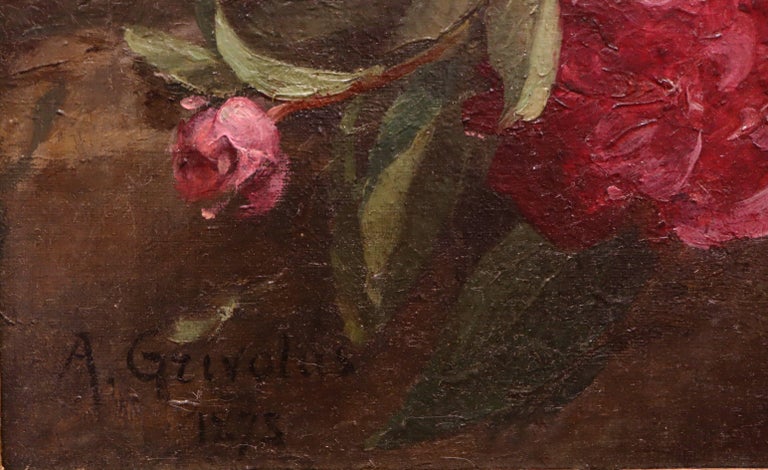 Antoine Grivolas Antoine Grivolas Oil on Canvas, Spring Flower 1902