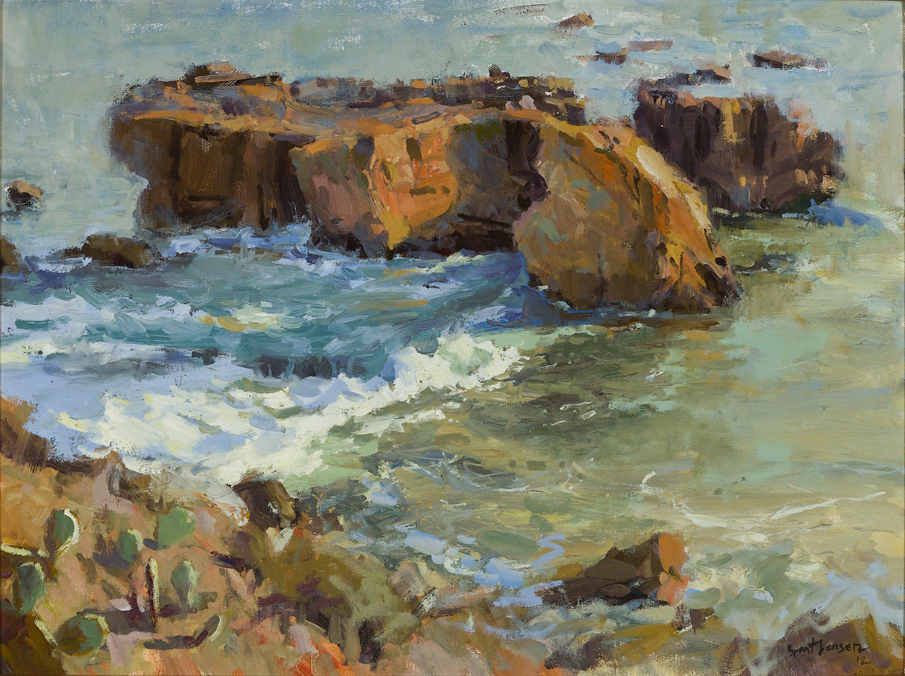 Laguna Strand-Sonnenset. B. Jensen:: amerikanischer Maler (Impressionismus), Painting, von Brent Jensen