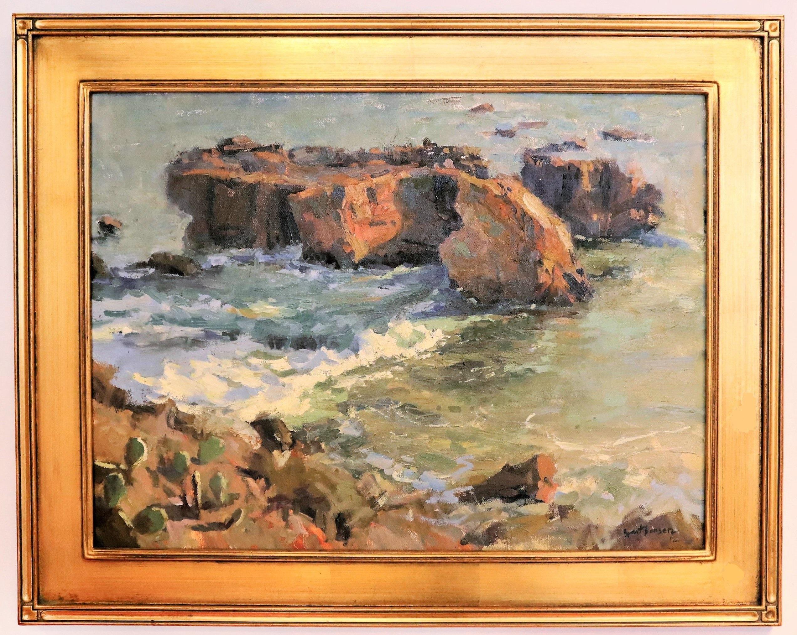 Laguna Strand-Sonnenset. B. Jensen:: amerikanischer Maler – Painting von Brent Jensen
