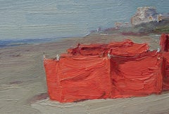Impressionistic style Beach scene in Orange