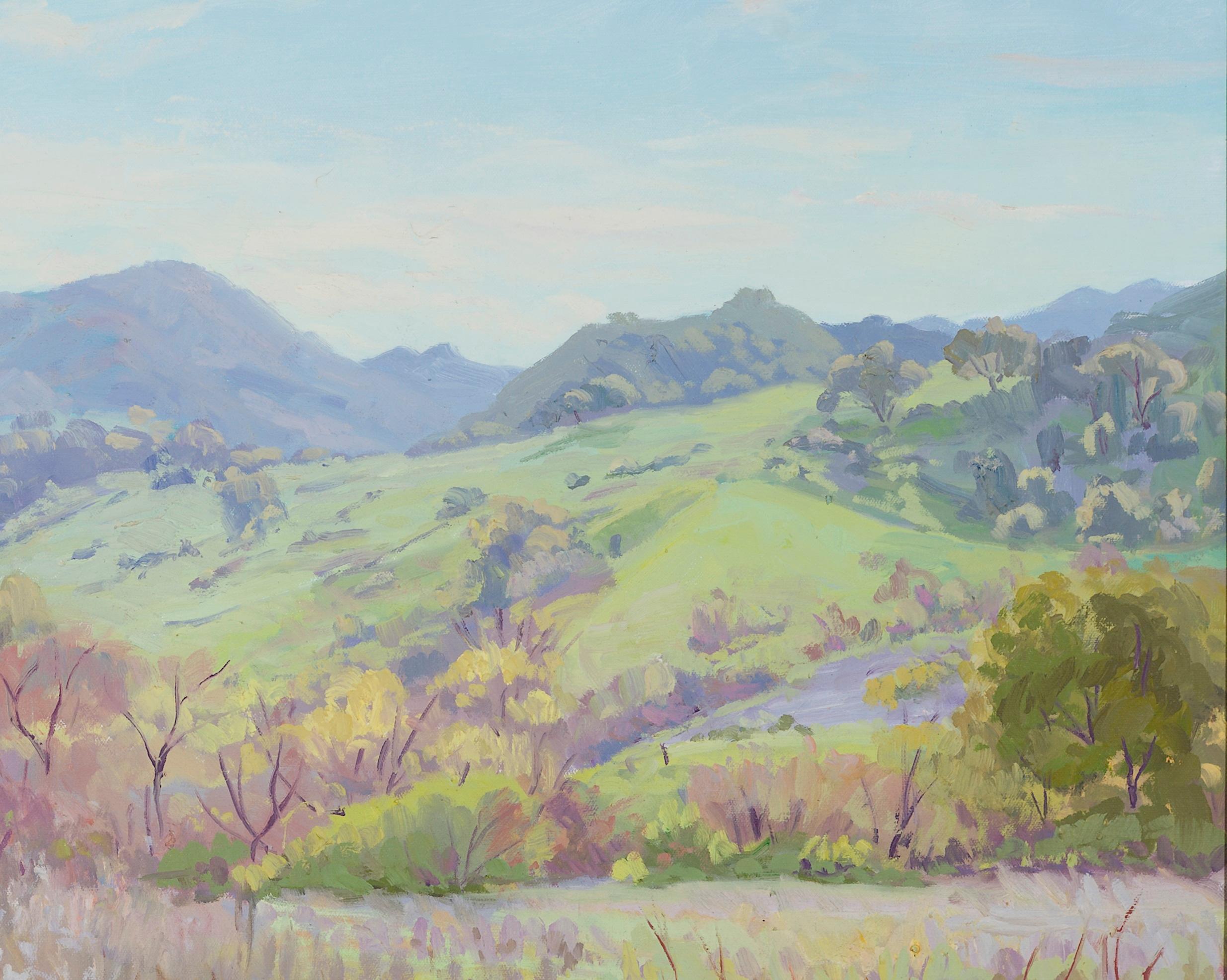 Malibu Mountain, Oil on Canvas , American - Modern Painting by Alfonso Colocho