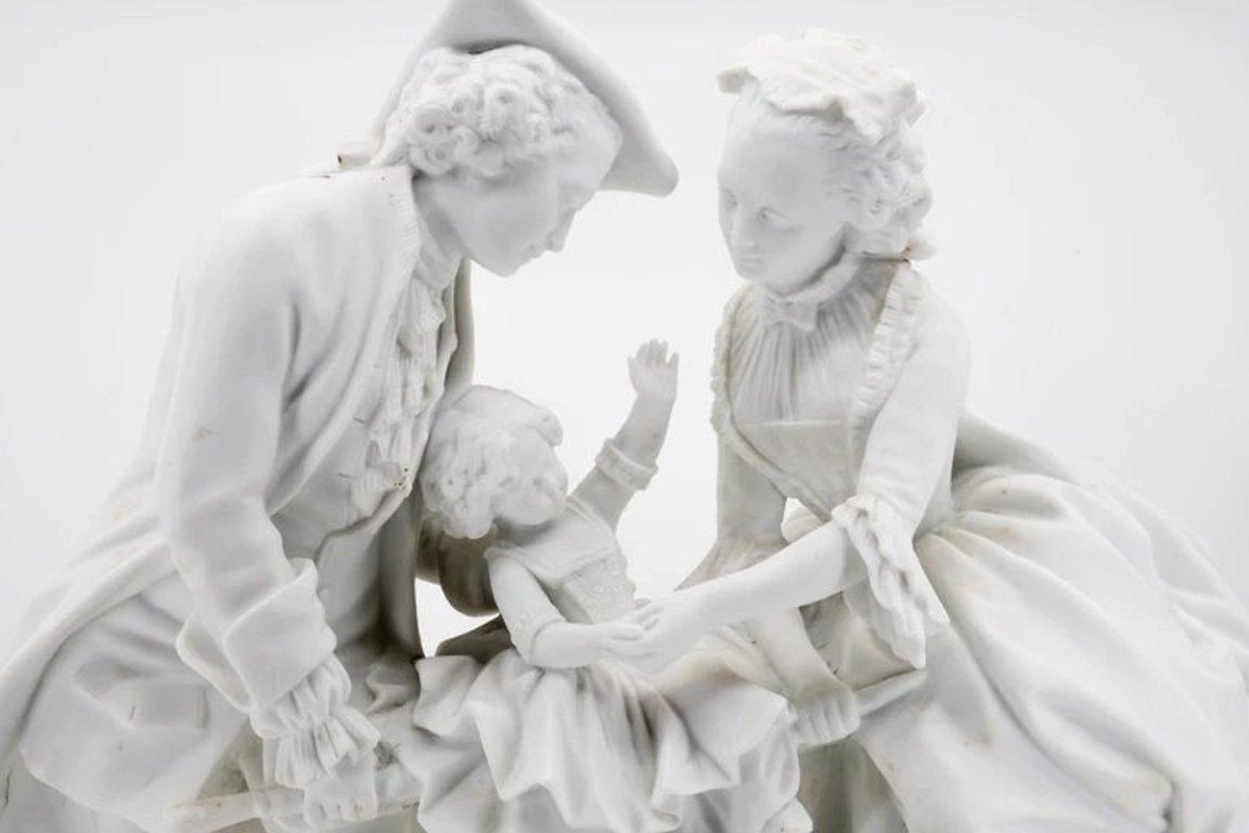 French Biscuit Figures, Mid-19th Century - Gray Figurative Sculpture by Jean Marie Gilles