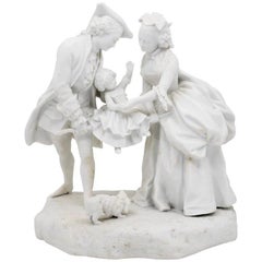 Antique French Biscuit Figures, Mid-19th Century