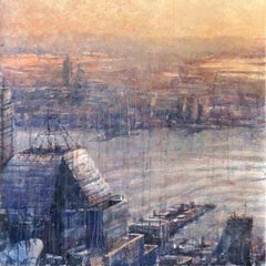 Hudson Diptych - 21st Century, Contemporary, Seascape, Watercolor on Paper