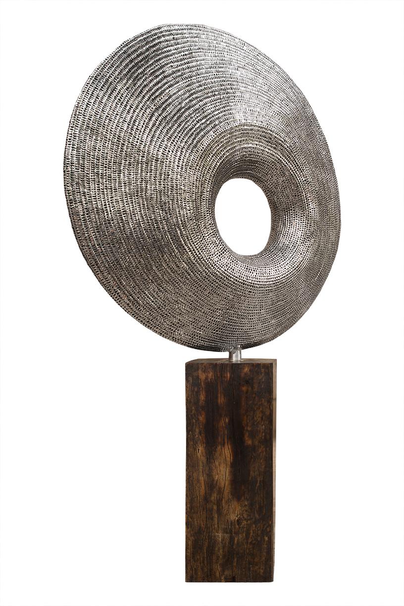 Silently in Space - 21st Cent, Contemporary, Abstract Sculpture, Stainless Steel For Sale 2