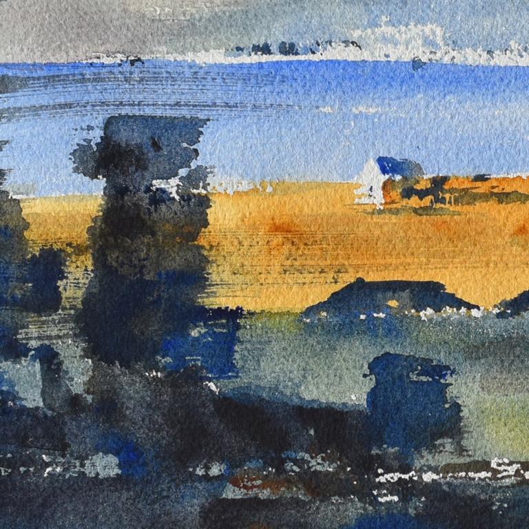 Irische Studie III – 21. Jahrhundert, Zeitgenössisch, Landschaft, Aquarell auf Papier – Art von Ekaterina Smirnova