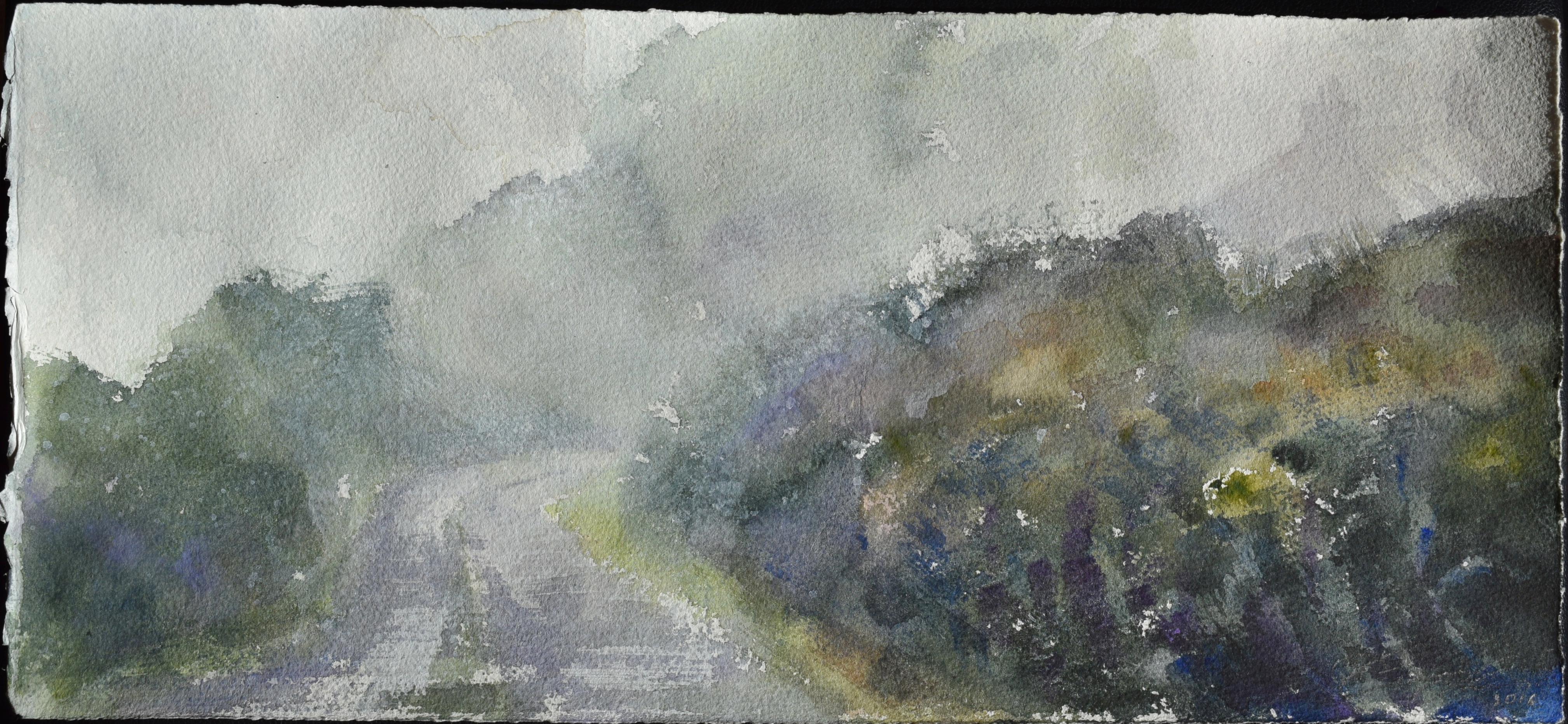 Irish Study V - 21st Century, Contemporary, Landscape, Watercolor on Paper