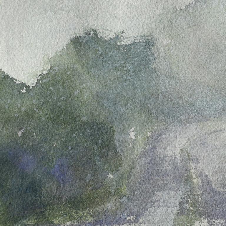 Irische Studie V – 21. Jahrhundert, Zeitgenössisch, Landschaft, Aquarell auf Papier (Grau), Landscape Art, von Ekaterina Smirnova