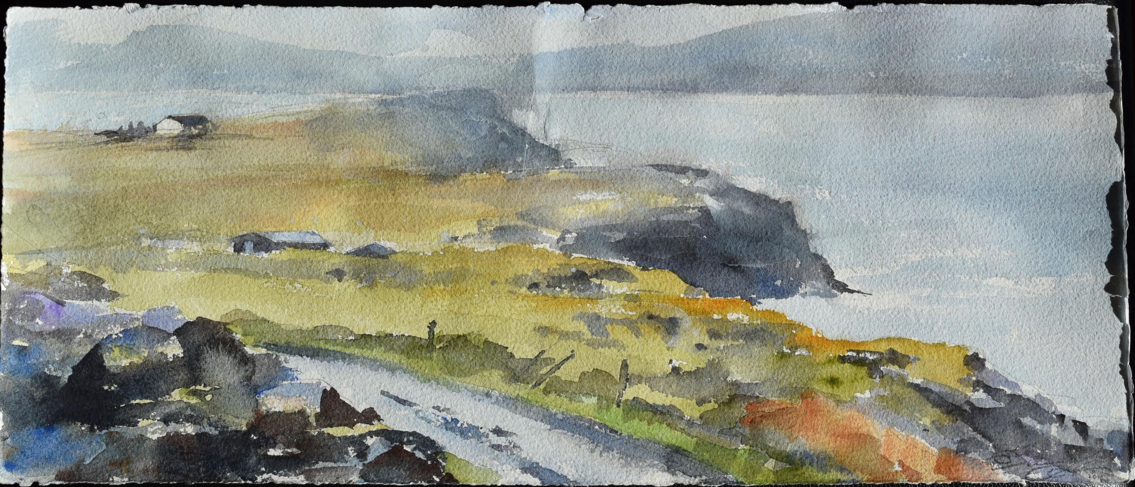Irish Study I - 21st Century, Contemporary, Landscape, Watercolor on Paper