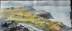 Étude irlandaise I - 21e siècle, contemporaine, paysage, aquarelle sur papier