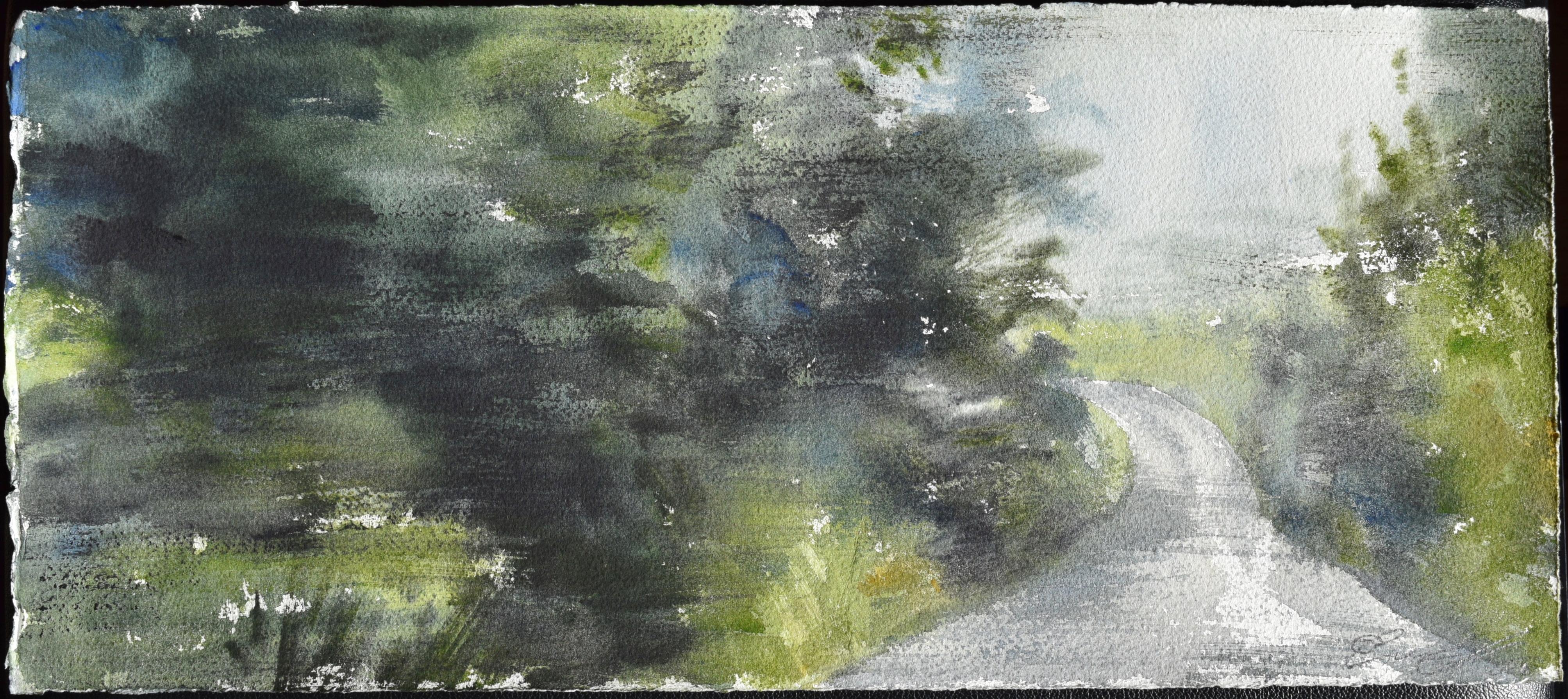 Ekaterina Smirnova Landscape Painting - Irish Study VII - 21st Century, Contemporary, Landscape, Watercolor on Paper