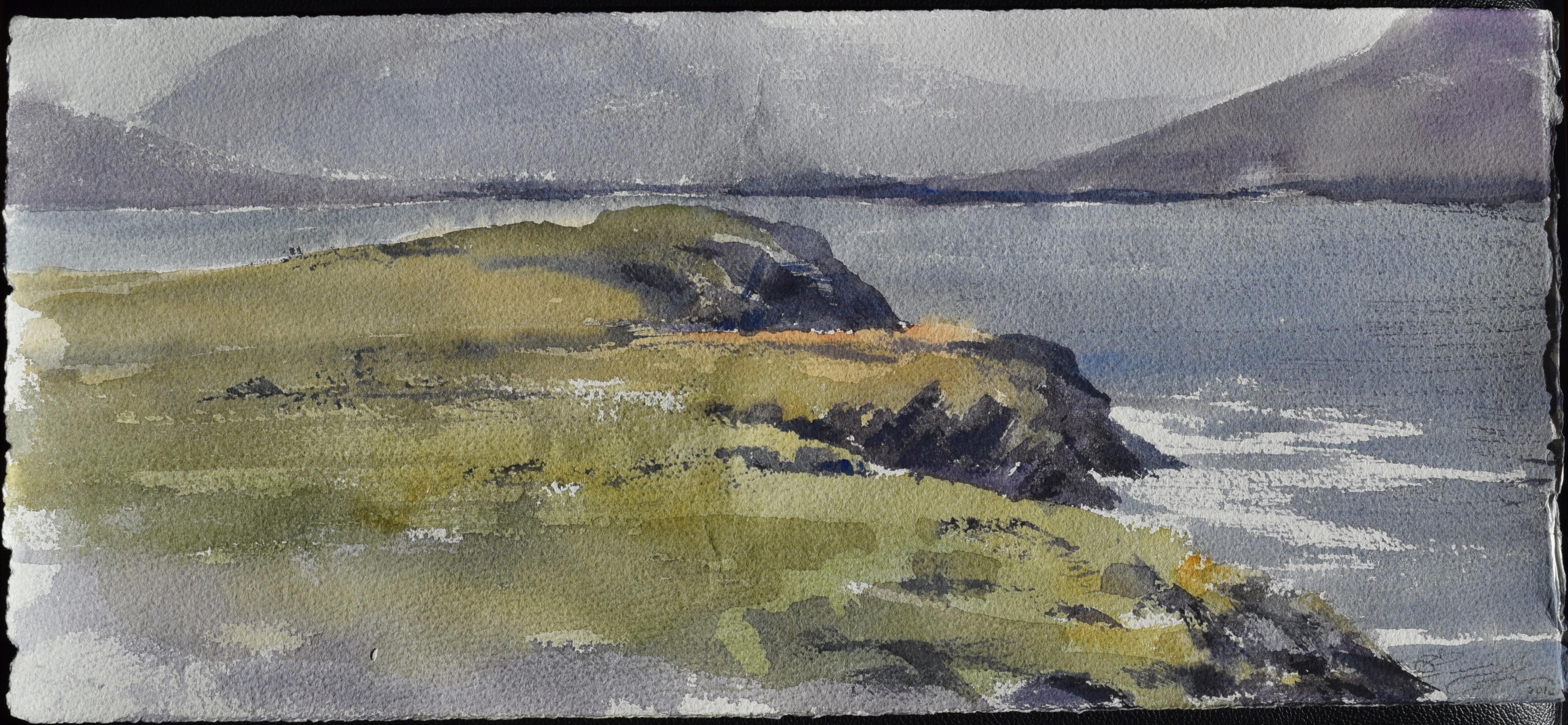 Irish Study II - 21st Century, Contemporary, Landscape, Watercolor on Paper