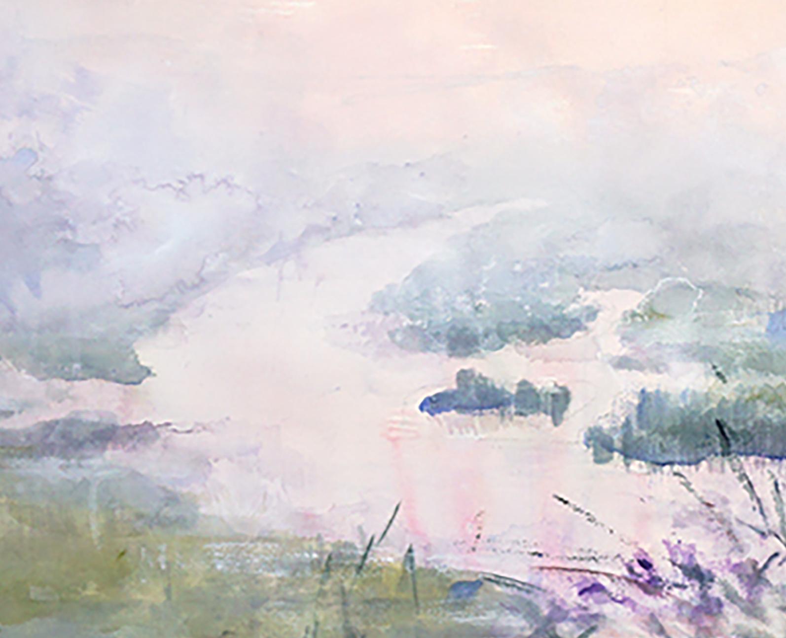 Morning Light - 21e siècle, contemporain, paysage, aquarelle sur papier - Art de Ekaterina Smirnova
