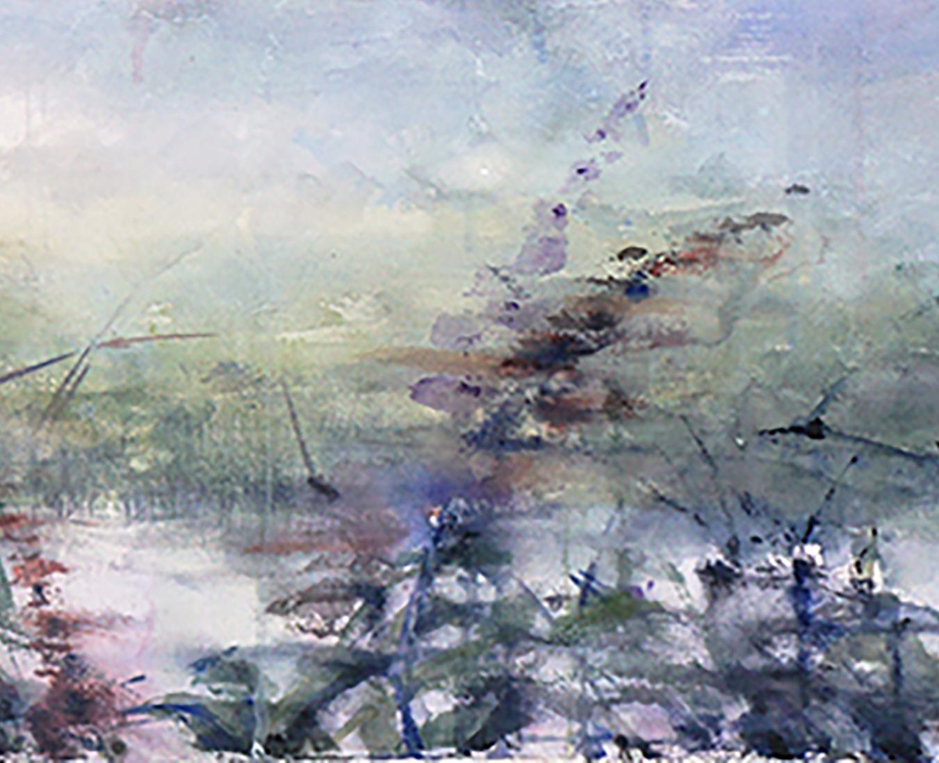 Morning Light - 21st Century, Contemporary, Landscape, Watercolor on Paper - Gray Landscape Art by Ekaterina Smirnova