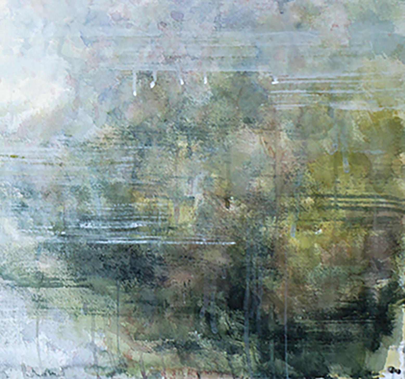Misty Path II - 21. Jahrhundert, Zeitgenössisch, Landschaft, Aquarell auf Papier (Grau), Landscape Art, von Ekaterina Smirnova