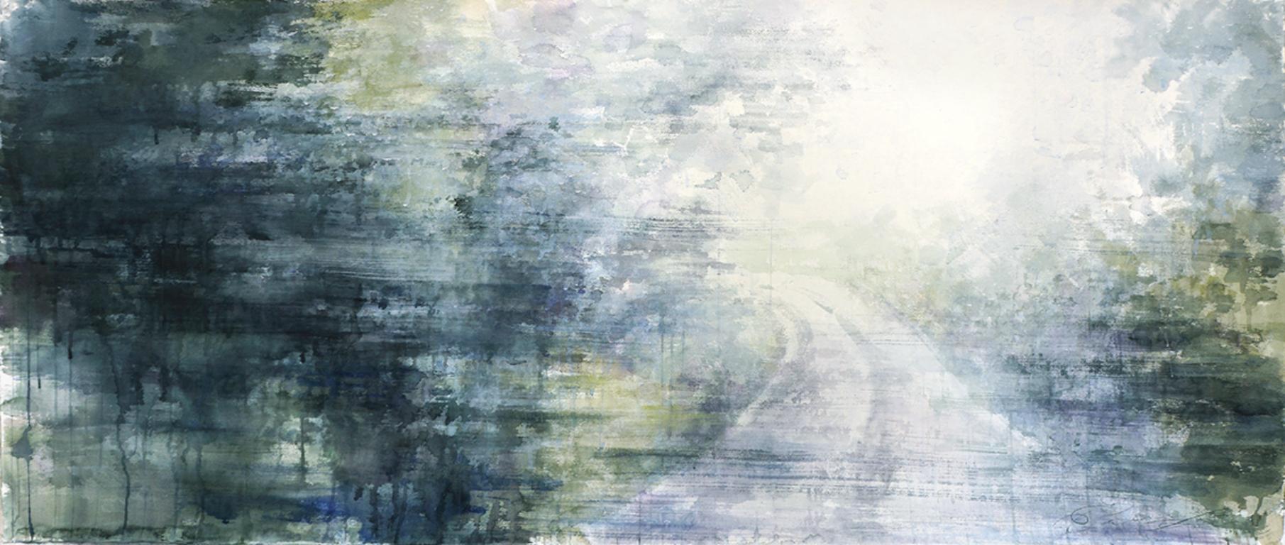 Ekaterina Smirnova Landscape Painting - Misty Path I - 21st Century, Contemporary, Landscape, Watercolor on Paper